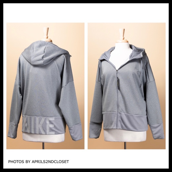 NIKE HOODIE GREY HOODED UTILITY ACTIVE JACKET A2C - Picture 3 of 8